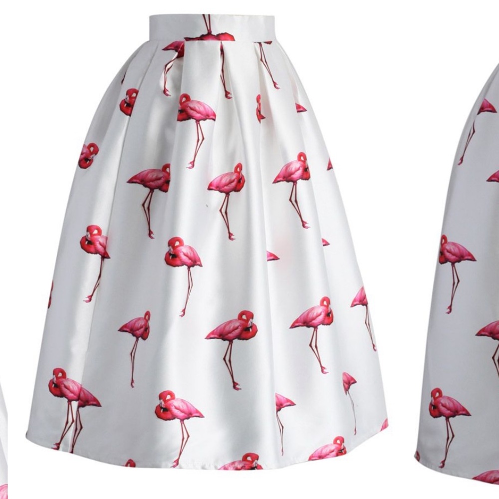 Chicwish Flamingo Midi Skirt
